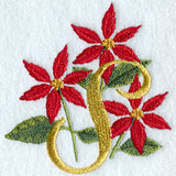 Poinsettia Letter S - 4 inch