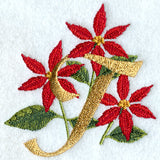Poinsettia Letter T - 4 inch