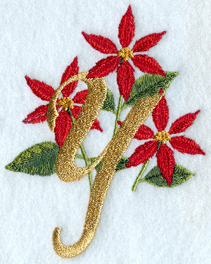 Poinsettia Letter Y - 4 inch