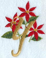 Poinsettia Letter Y - 4 inch