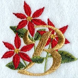 Poinsettia Letter B - 4 inch