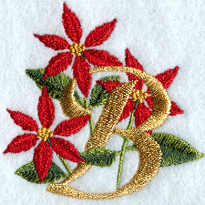 Poinsettia Letter B - 4 inch