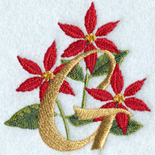 Poinsettia Letter G - 4 inch