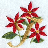 Poinsettia Letter T - 4 inch