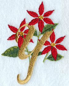 Poinsettia Letter Y - 4 inch