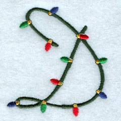 Christmas Lights Letter D - 3 inch