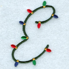 Christmas Lights Letter E - 3 inch