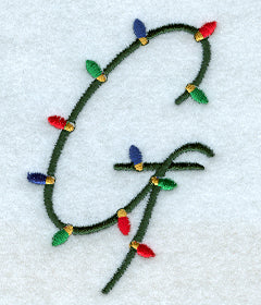 Christmas Lights Letter G - 3 inch