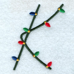Christmas Lights Letter K - 3 inch