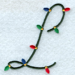 Christmas Lights Letter L - 3 inch
