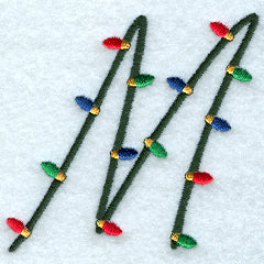 Christmas Lights Letter M - 3 inch