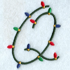 Christmas Lights Letter Q - 3 inch