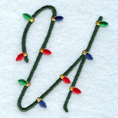Christmas Lights Letter U - 3 inch