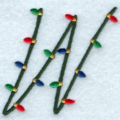 Christmas Lights Letter W - 3 inch