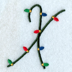 Christmas Lights Letter X - 3 inch