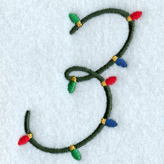 Christmas Lights Number 3 - 3 inch