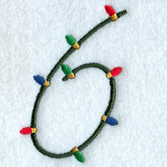 Christmas Lights Number 6 - 3 inch