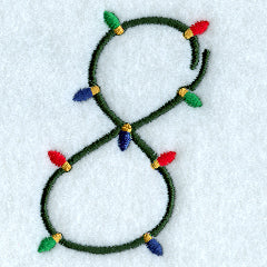 Christmas Lights Number 8 - 3 inch