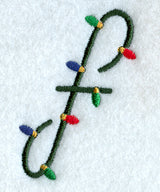 Christmas Lights Lower Case f - 3 inch