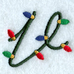 Christmas Lights Lower Case v - 3 inch