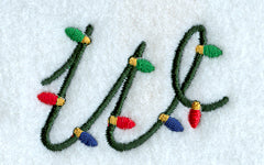 Christmas Lights Lower Case w - 3 inch