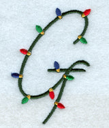 Christmas Lights Letter G - 3 inch