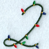 Christmas Lights Number 2 - 3 inch