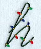 Christmas Lights Lower Case h - 3 inch