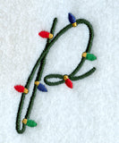 Christmas Lights Lower Case p - 3 inch