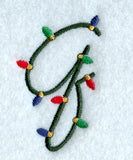 Christmas Lights Lower Case q - 3 inch