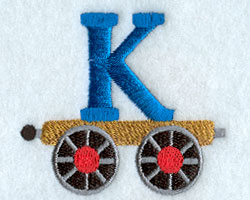 Train Letter K - 2.5 inch