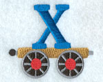 Train Letter X - 2.5 inch