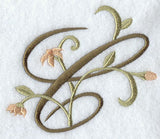 Floral Heirloom Letter C - 4 Inch
