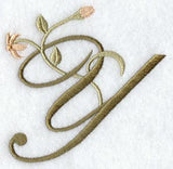 Floral Heirloom Letter Y - 4 Inch