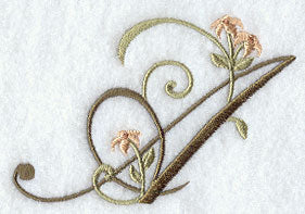 Floral Heirloom Letter A - 4 Inch