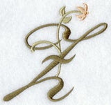 Floral Heirloom Letter Z - 4 Inch