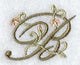 Floral Heirloom Letter B - 4 Inch
