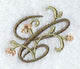 Floral Heirloom Letter C - 4 Inch