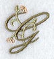 Floral Heirloom Letter G - 4 Inch