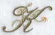 Floral Heirloom Letter K - 4 Inch