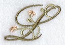 Floral Heirloom Letter L - 4 Inch