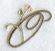 Floral Heirloom Letter O - 4 Inch