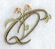Floral Heirloom Letter Q - 4 Inch