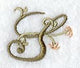 Floral Heirloom Letter S - 4 Inch