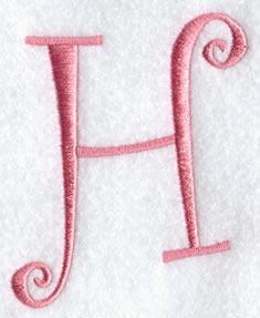 Curlz Capital Letter H - 3 inch
