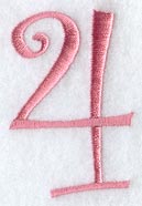 Curlz Number 4 - 3 inch