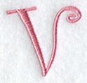 Curlz Capital Letter V - 3 inch