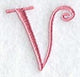 Curlz Capital Letter V - 3 inch