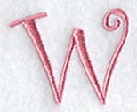 Curlz Capital Letter W - 3 inch