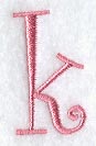 Curlz Lower Case k - 3 inch